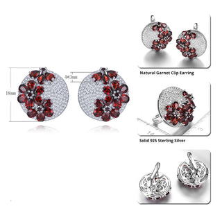 5.2 Carats Garnet Flower Earrings - Premium Jewelry from Dazzling Delights - Just $78! Shop now at Dazzling Delights
