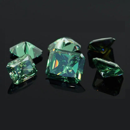 Green Radiant Cut Moissanites - Premium Jewelry from Dazzling Delights - Just $83.33! Shop now at Dazzling Delights