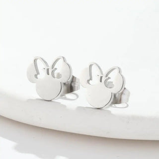 Titanium Minnie Mouse Stud Earrings - Premium Jewelry from Dazzling Delights - Just $22.95! Shop now at Dazzling Delights