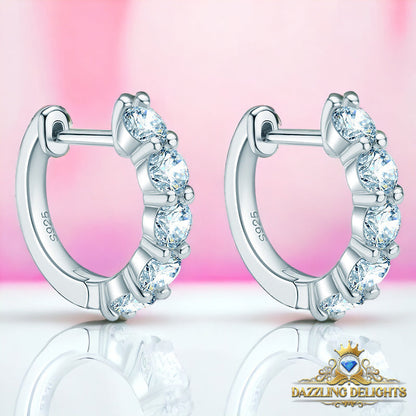 3.5mm Moissanite Hoop Earrings - Premium Jewelry from Dazzling Delights - Just $149.95! Shop now at Dazzling Delights