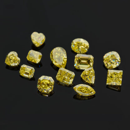 Vivid Canary Yellow Oval Cut Moissanites - Premium Jewelry from Dazzling Delights - Just $83.33! Shop now at Dazzling Delights