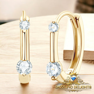 0.26ct Moissanite Hoop Earrings - Premium Jewelry from Dazzling Delights - Just $119.95! Shop now at Dazzling Delights