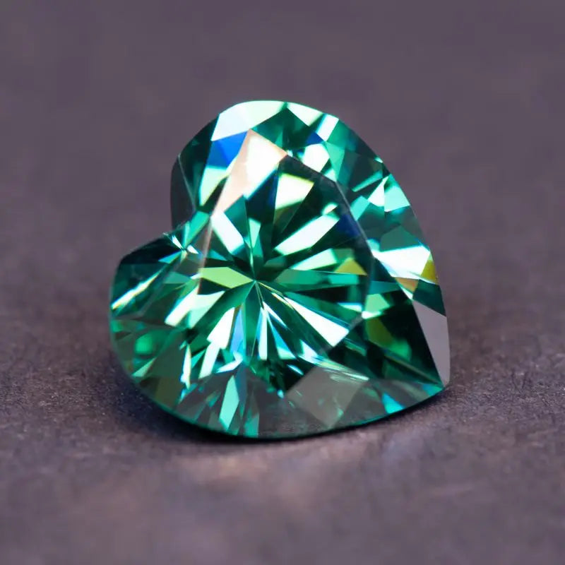 Emerald Green Heart Cut Moissanites - Premium Jewelry from Dazzling Delights - Just $91.67! Shop now at Dazzling Delights