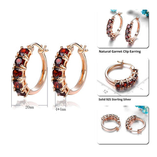 5ct Round Cut Natural Garnet Hoop Earrings - Premium Jewelry from Dazzling Delights - Just $110.95! Shop now at Dazzling Delights