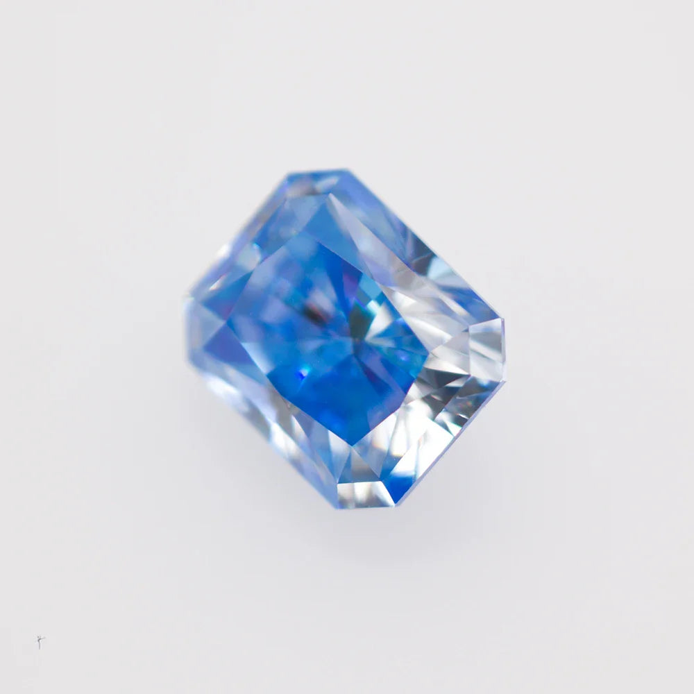 Cornflower Blue Radiant Cut Moissanites - Premium Jewelry from Dazzling Delights - Just $83.33! Shop now at Dazzling Delights