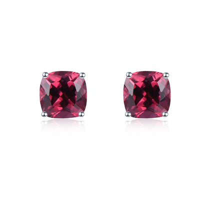 5x5mm Cushion Cut Natural Gemstone Stud Earrings - Your Choice of Gemstone - Premium Jewelry from Dazzling Delights - Just $50.96! Shop now at Dazzling Delights