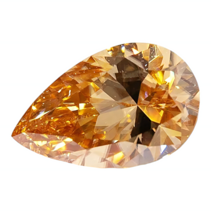 Vivid Champagne Pear Cut Moissanites - Premium Jewelry from Dazzling Delights - Just $83.33! Shop now at Dazzling Delights