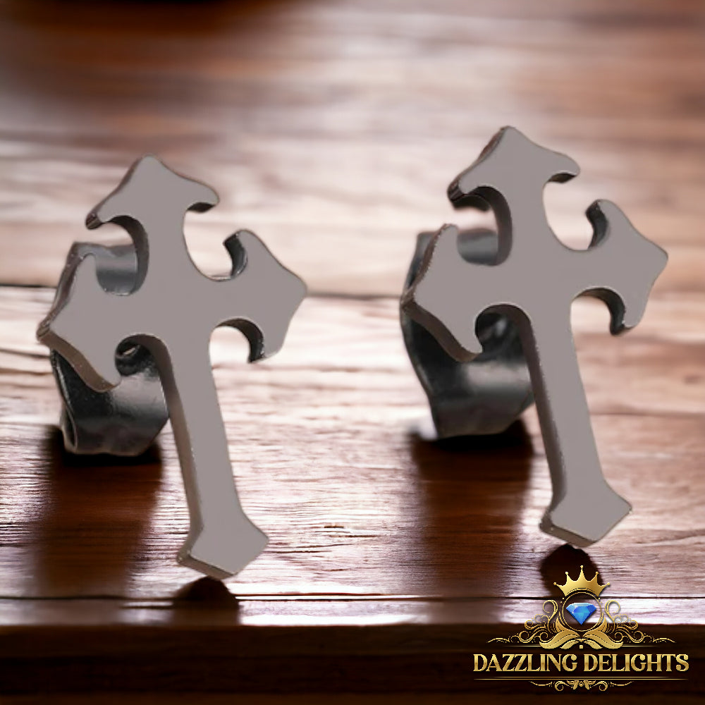 Titanium Cross Stud Earrings - Premium Jewelry from Dazzling Delights - Just $20.96! Shop now at Dazzling Delights