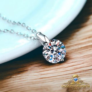Moissanite Drop Pendant Necklace - Premium Jewelry from Dazzling Delights - Just $65.62! Shop now at Dazzling Delights