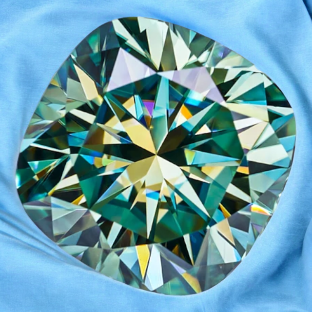 Blueish Green Cushion Cut Moissanites - Premium Jewelry from Dazzling Delights - Just $83.33! Shop now at Dazzling Delights