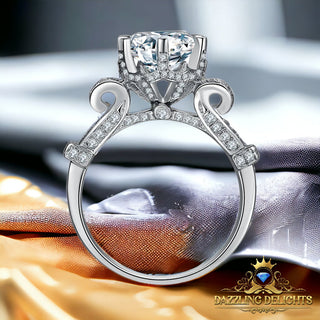 Ornate Royal Protea Moissanite Ring - Premium Jewelry from Dazzling Delights - Just $149.95! Shop now at Dazzling Delights