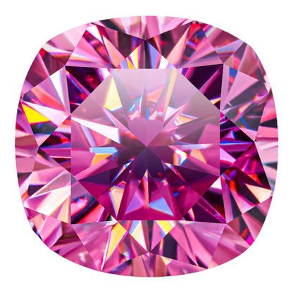 Vivid Pink Cushion Cut Moissanites - Premium Jewelry from Dazzling Delights - Just $83.33! Shop now at Dazzling Delights