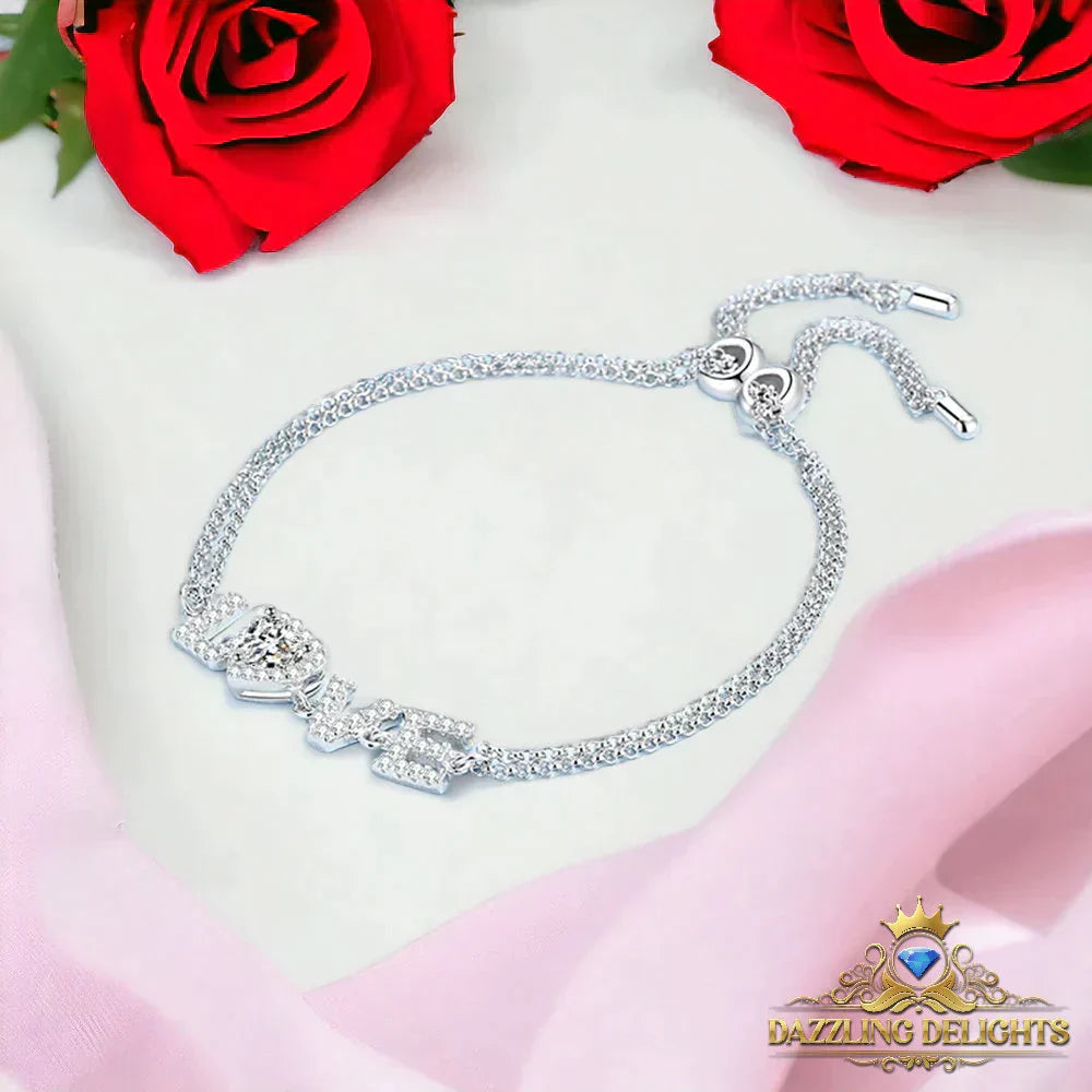 Moissanite LOVE Bracelet - Premium Jewelry from Dazzling Delights - Just $112.46! Shop now at Dazzling Delights