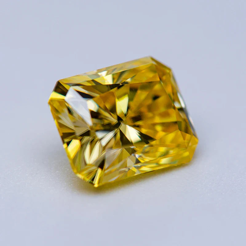 Sun Yellow Radiant Cut Moissanites - Premium Jewelry from Dazzling Delights - Just $83.33! Shop now at Dazzling Delights