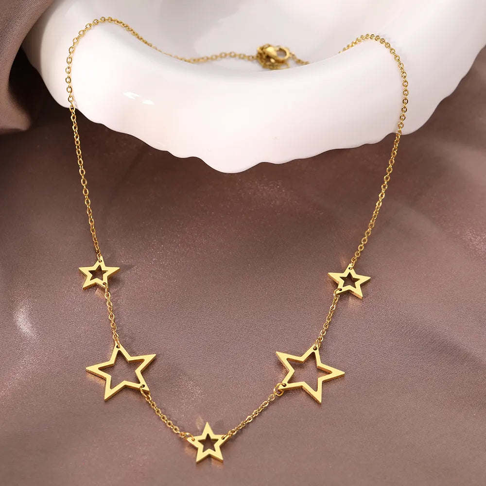 Titanium Five Star Pendant Necklace - Premium Jewelry from Dazzling Delights - Just $22.46! Shop now at Dazzling Delights