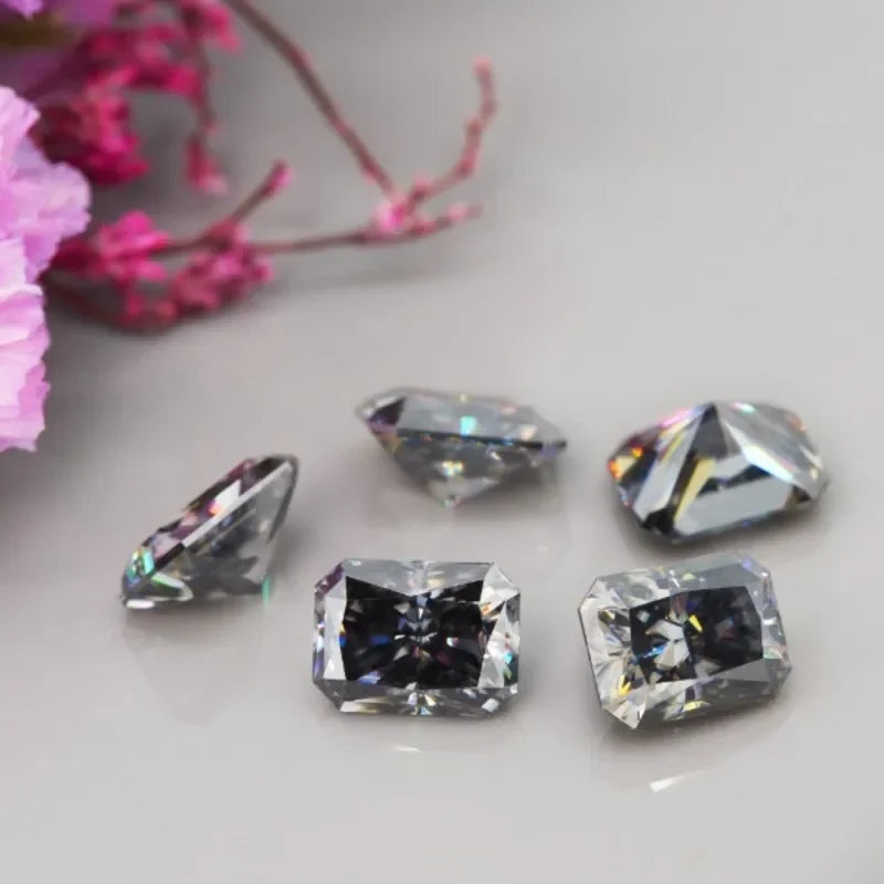 Grey Radiant Cut Moissanites - Premium Jewelry from Dazzling Delights - Just $83.33! Shop now at Dazzling Delights