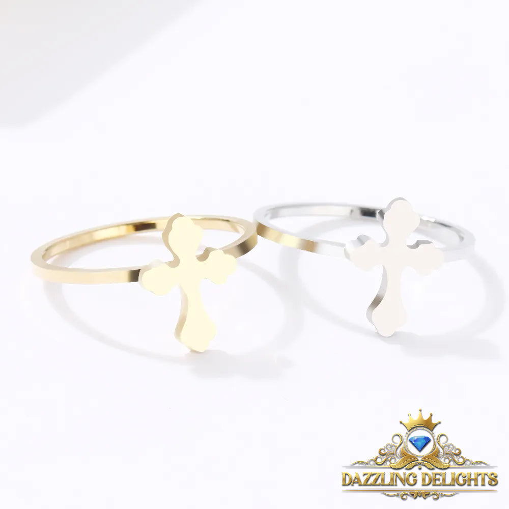 Titanium Cross Ring - Premium Jewelry from Dazzling Delights - Just $22.46! Shop now at Dazzling Delights