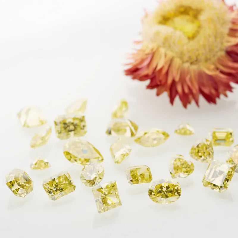 Vivid Canary Yellow Emerald Cut Moissanites - Premium Jewelry from Dazzling Delights - Just $83.33! Shop now at Dazzling Delights