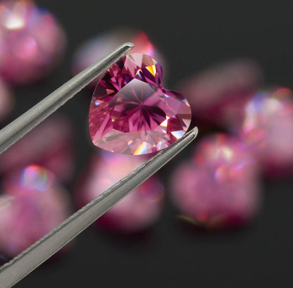 Vivid Pink Heart Cut Moissanites - Premium Jewelry from Dazzling Delights - Just $91.67! Shop now at Dazzling Delights