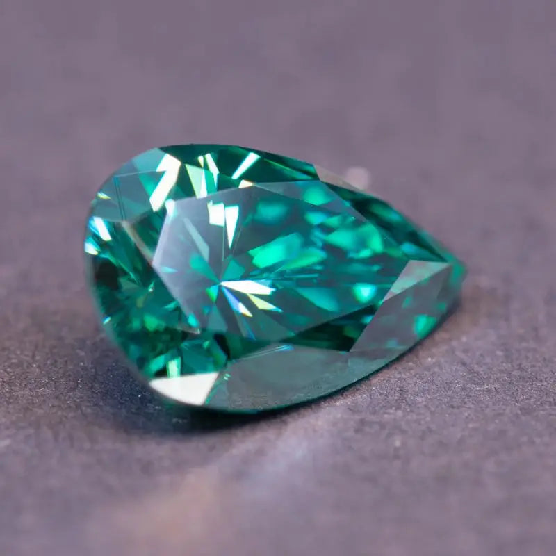 Emerald Green Pear Cut Moissanites - Premium Jewelry from Dazzling Delights - Just $83.33! Shop now at Dazzling Delights