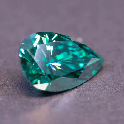 Emerald Green Pear Cut Moissanites - Premium Jewelry from Dazzling Delights - Just $83.33! Shop now at Dazzling Delights