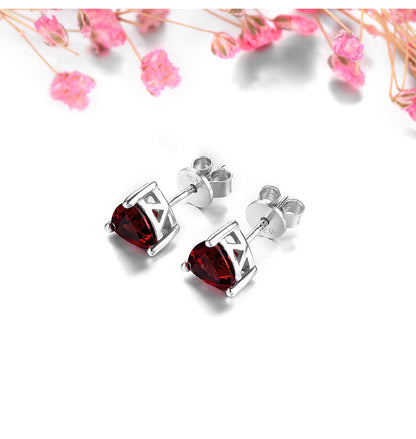 6x6mm Trillion Cut Natural Gemstone Stud Earrings - Your Choice of Gemstone - Premium Jewelry from Dazzling Delights - Just $44.96! Shop now at Dazzling Delights