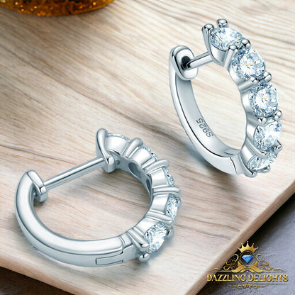 3mm Moissanite Hoop Earrings - Premium Jewelry from Dazzling Delights - Just $107.95! Shop now at Dazzling Delights