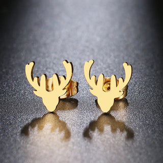 Titanium Reindeer Stud Earrings - Premium Jewelry from Dazzling Delights - Just $27.95! Shop now at Dazzling Delights