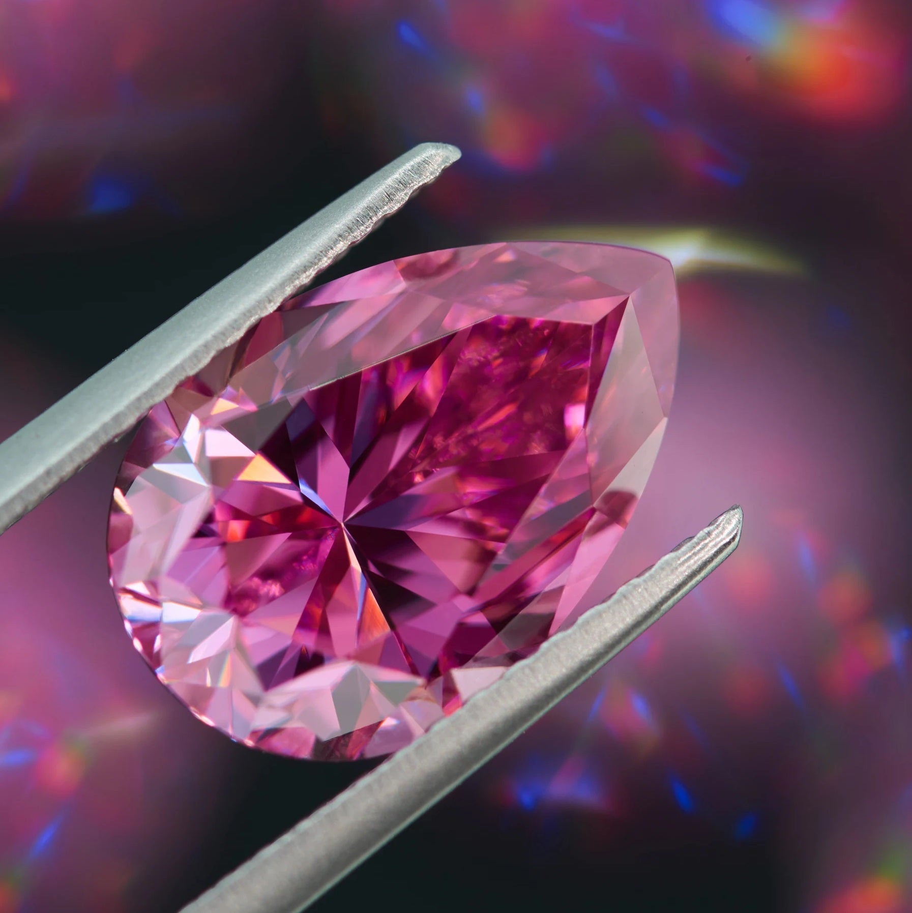 Vivid Pink Pear Cut Moissanites - Premium Jewelry from Dazzling Delights - Just $83.33! Shop now at Dazzling Delights