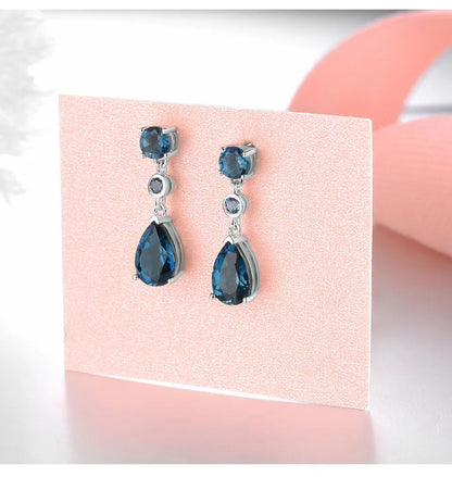 4 Carats Natural Topaz Dangle Earrings - Your Choice of Hue - Premium Jewelry from Dazzling Delights - Just $92.95! Shop now at Dazzling Delights