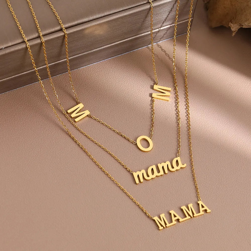 Titanium Triple Layer Mom Pendant Necklace - Premium Jewelry from Dazzling Delights - Just $23.96! Shop now at Dazzling Delights