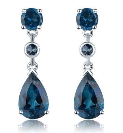 4 Carats Natural Topaz Dangle Earrings - Your Choice of Hue - Premium Jewelry from Dazzling Delights - Just $92.95! Shop now at Dazzling Delights