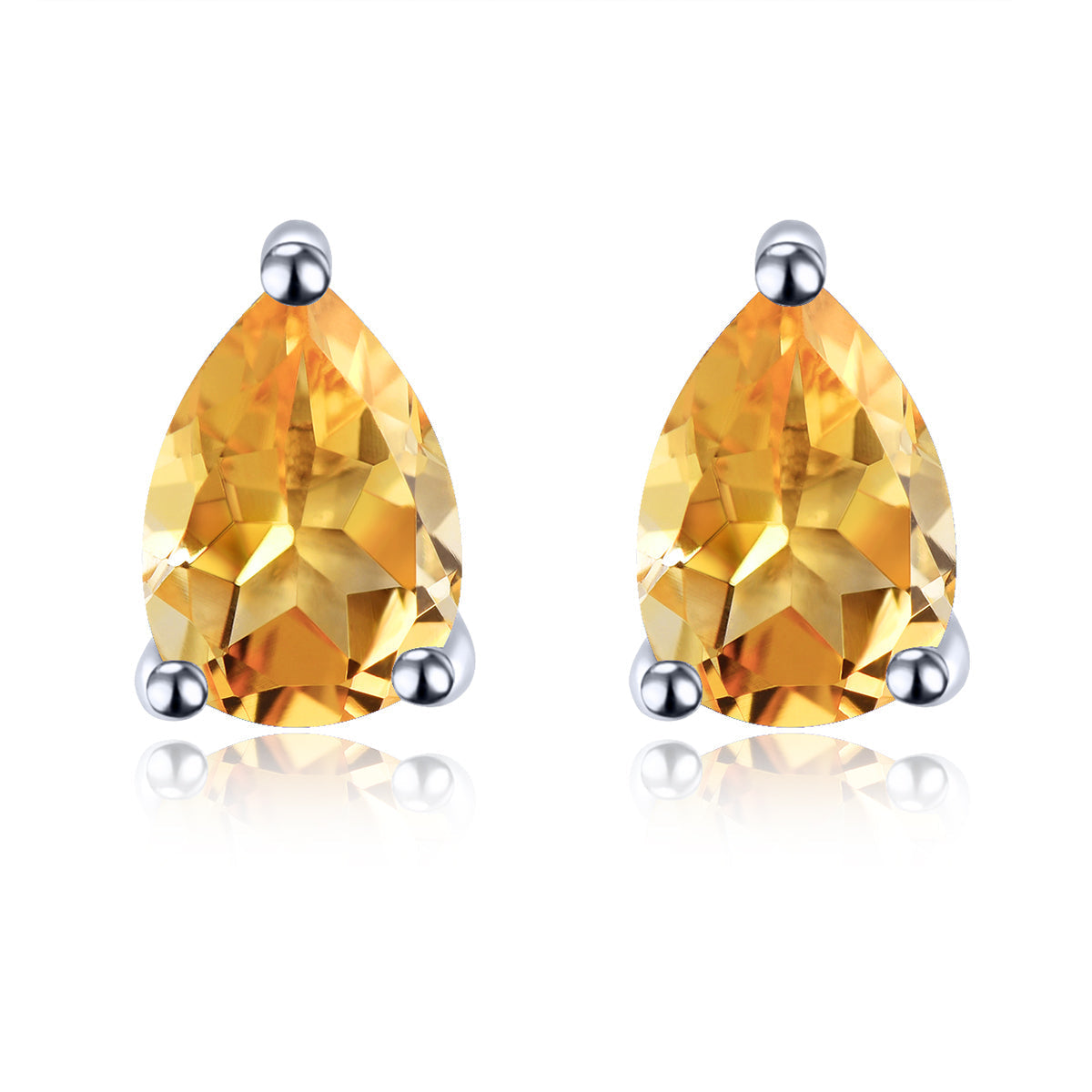 7x5mm Pear Cut Natural Gemstone Halo Stud Earrings - Your Choice of Gemstone - Premium Jewelry from Dazzling Delights - Just $61.95! Shop now at Dazzling Delights