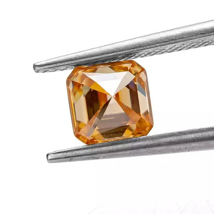 Vivid Champagne Asscher Cut Moissanites - Premium Jewelry from Dazzling Delights - Just $83.33! Shop now at Dazzling Delights