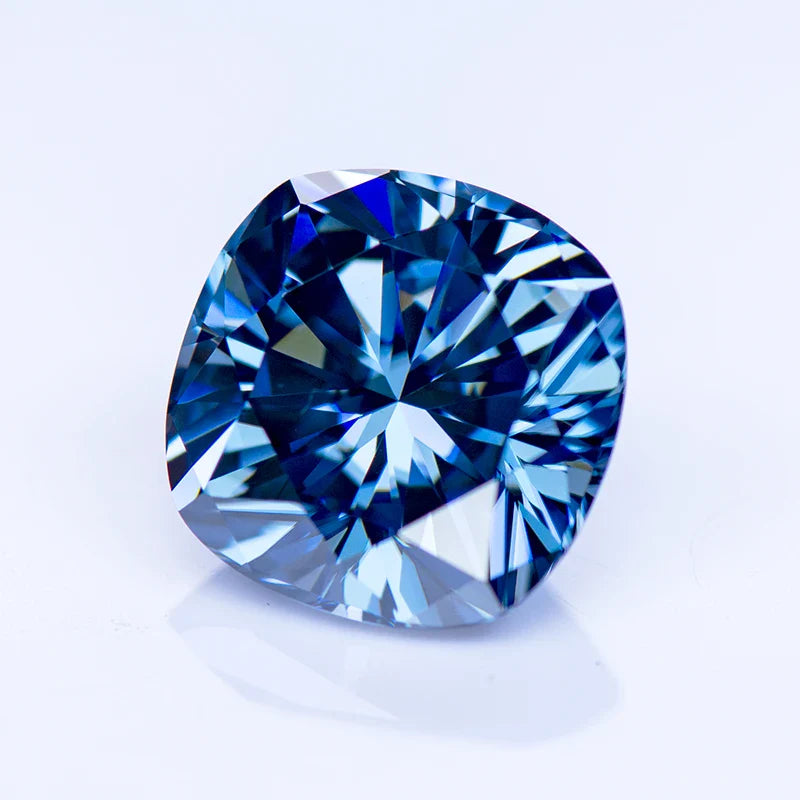 Royal Blue Cushion Cut Moissanites - Premium Jewelry from Dazzling Delights - Just $83.33! Shop now at Dazzling Delights