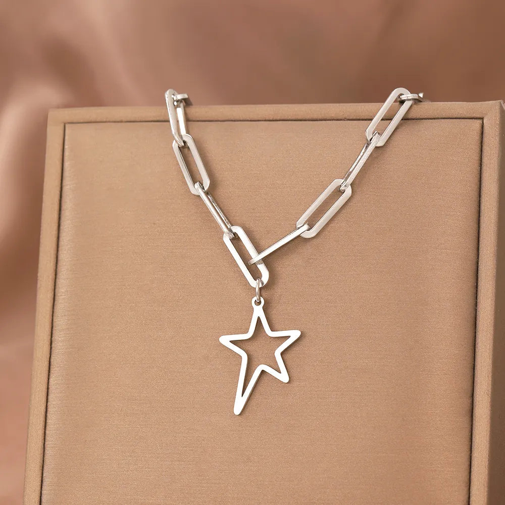 Titanium Irregular Star Pendant Necklace - Premium Jewelry from Dazzling Delights - Just $18.71! Shop now at Dazzling Delights