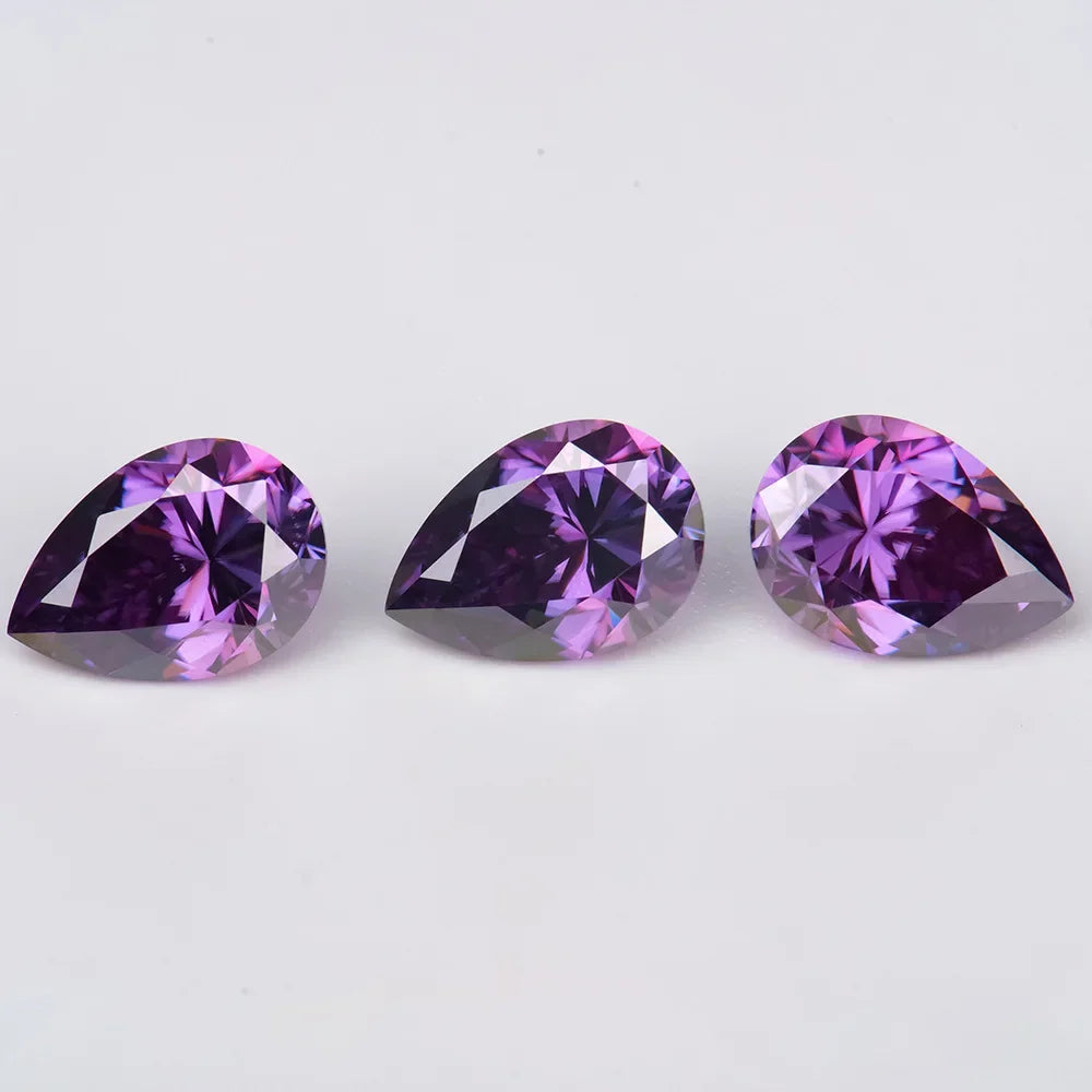 Purple Pear Cut Moissanites - Premium Jewelry from Dazzling Delights - Just $83.33! Shop now at Dazzling Delights