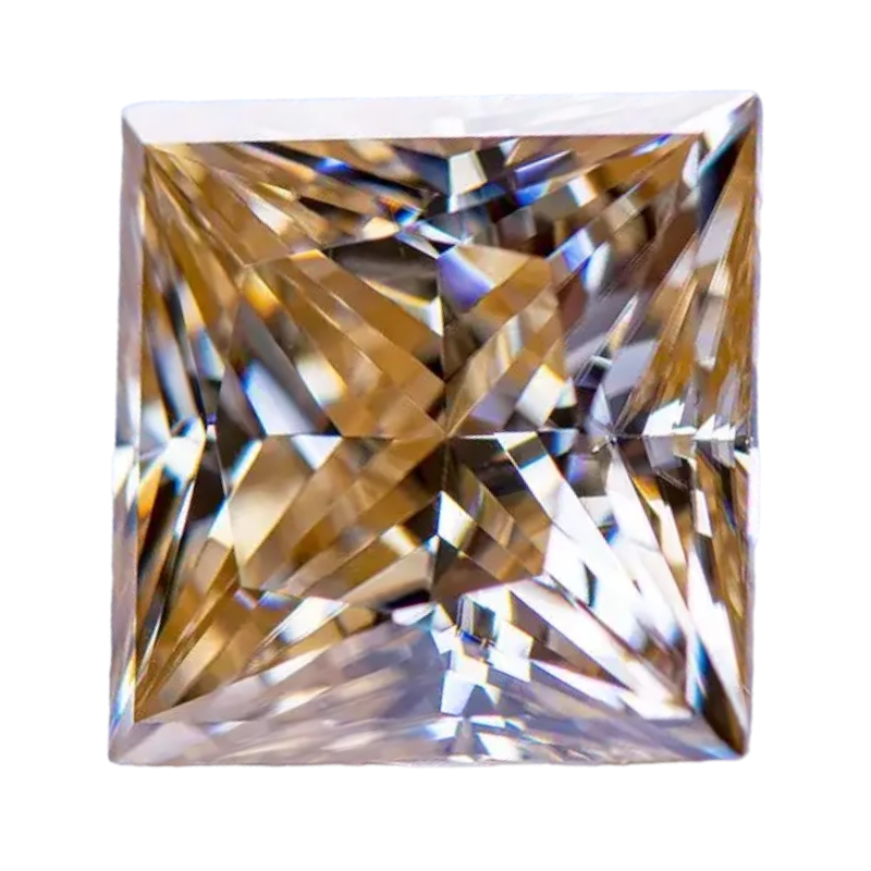 Champagne Princess Cut Moissanites - Premium Jewelry from Dazzling Delights - Just $83.33! Shop now at Dazzling Delights