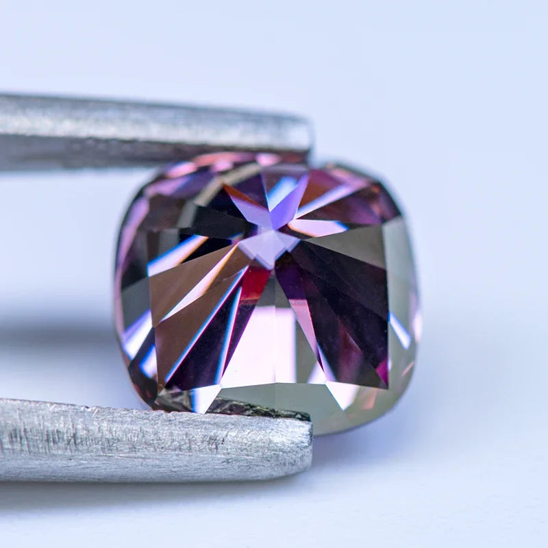 Imperial Purple Cushion Cut Moissanites - Premium Jewelry from Dazzling Delights - Just $83.33! Shop now at Dazzling Delights