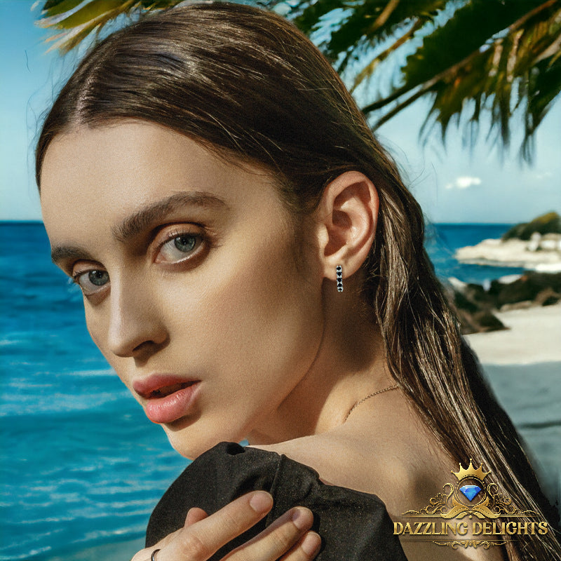 3.5mm Black Moissanite Hoop Earrings - Premium Jewelry from Dazzling Delights - Just $112.46! Shop now at Dazzling Delights