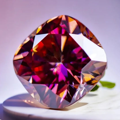 Watermelon Red Cushion Cut Moissanites - Premium Jewelry from Dazzling Delights - Just $83.33! Shop now at Dazzling Delights