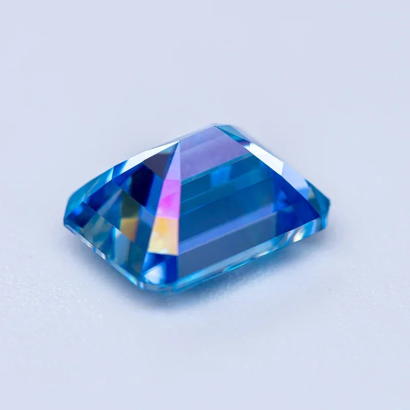 Sea Blue Emerald Cut Moissanites - Premium Jewelry from Dazzling Delights - Just $83.33! Shop now at Dazzling Delights