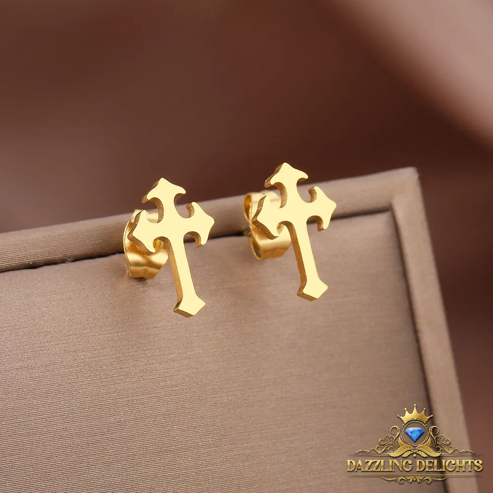 Titanium Cross Stud Earrings - Premium Jewelry from Dazzling Delights - Just $20.96! Shop now at Dazzling Delights