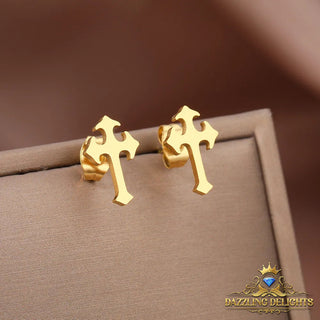 Titanium Cross Stud Earrings - Premium Jewelry from Dazzling Delights - Just $27.95! Shop now at Dazzling Delights