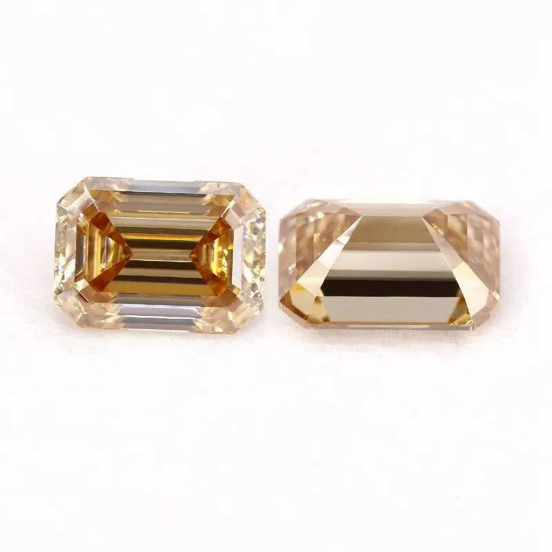 Champagne Emerald Cut Moissanites - Premium Jewelry from Dazzling Delights - Just $133.33! Shop now at Dazzling Delights