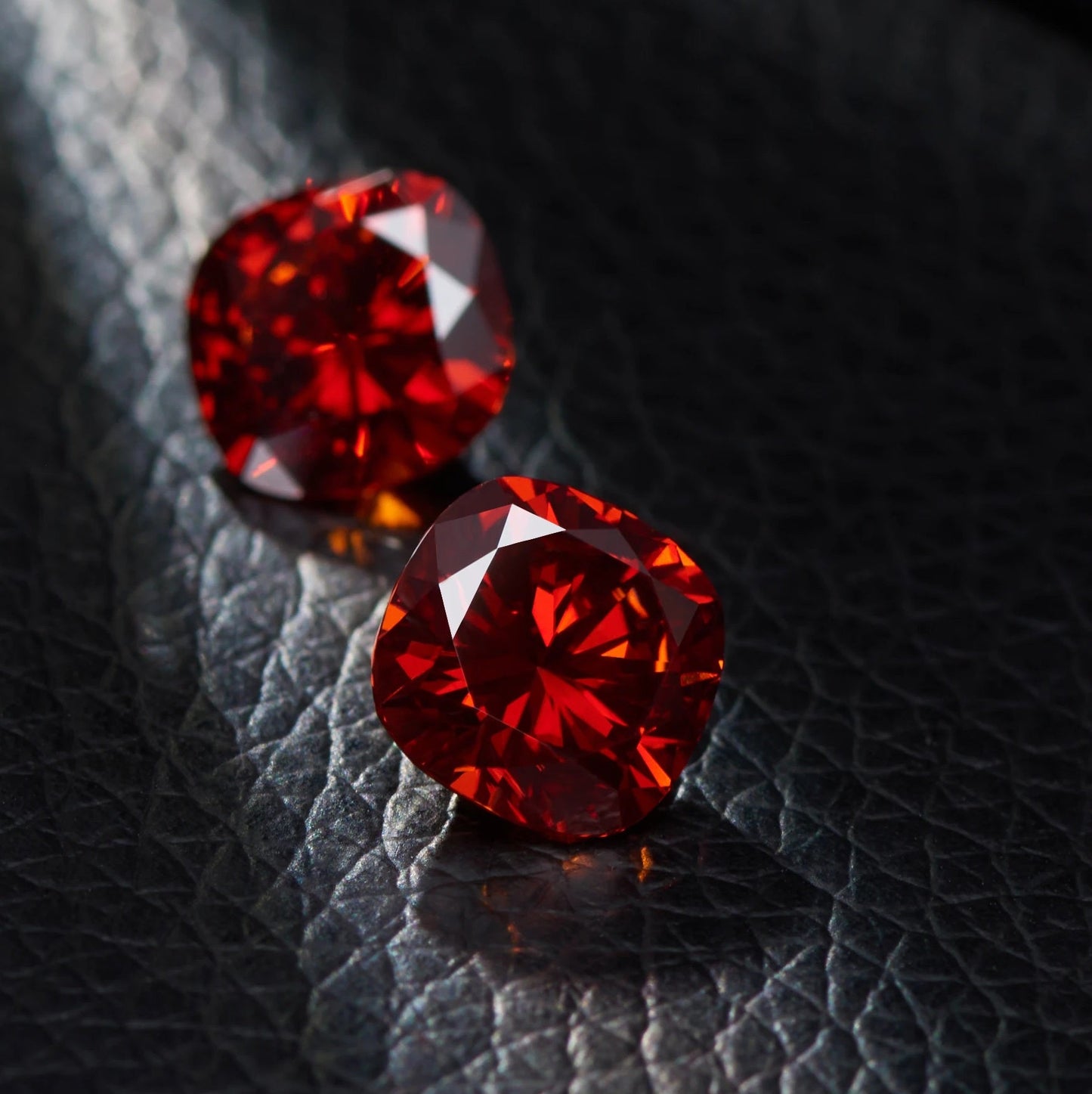 Pigeon Blood Red Cushion Cut Moissanites - Premium Jewelry from Dazzling Delights - Just $83.33! Shop now at Dazzling Delights