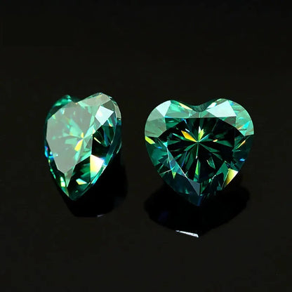 Green Heart Cut Moissanites - Premium Jewelry from Dazzling Delights - Just $91.67! Shop now at Dazzling Delights