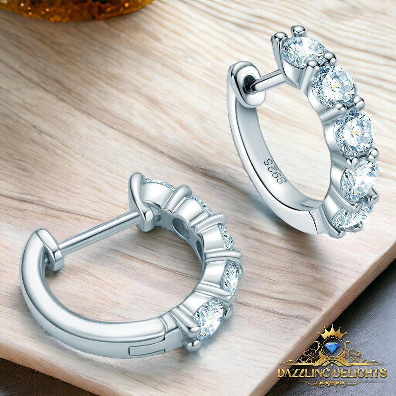 3.5mm Moissanite Hoop Earrings - Premium Jewelry from Dazzling Delights - Just $149.95! Shop now at Dazzling Delights