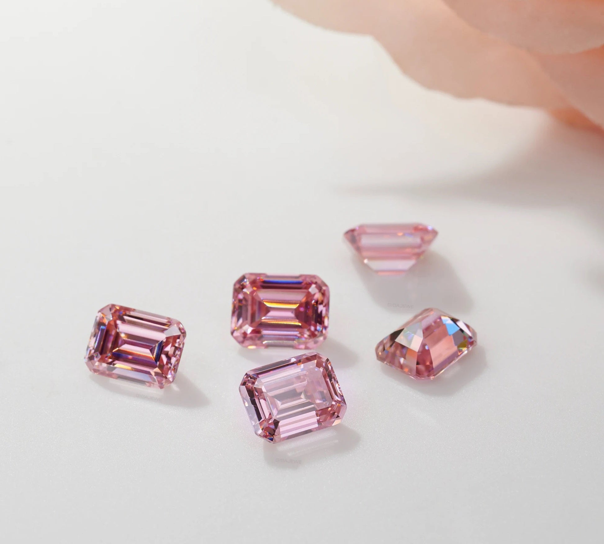 Soft Pink Emerald Cut Moissanites - Premium Jewelry from Dazzling Delights - Just $83.33! Shop now at Dazzling Delights