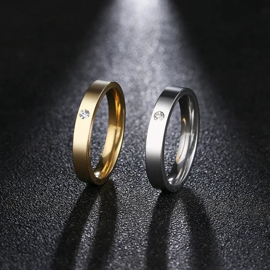 Titanium Single Stone 5mm Wedding Band - Premium Jewelry from Dazzling Delights - Just $19.46! Shop now at Dazzling Delights